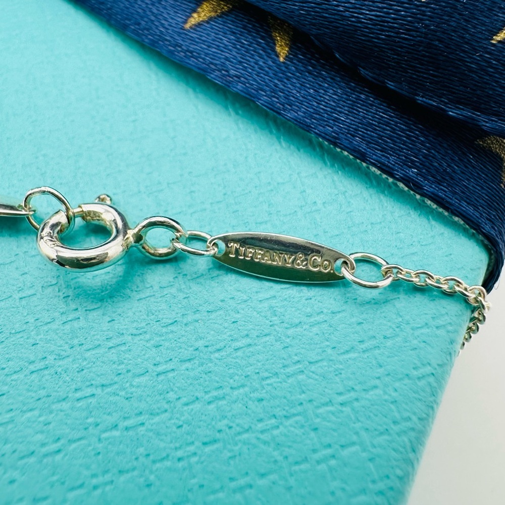 Tiffany & Co. Sterling Silver Rhodonite Necklace 16in. Color by the Yard - Picture 6 of 8